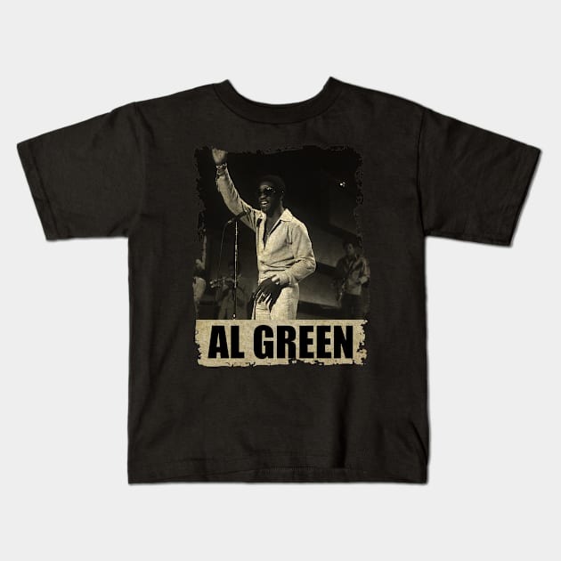 Al Green - RETRO BLACKWHITE Kids T-Shirt by Wendyshopart